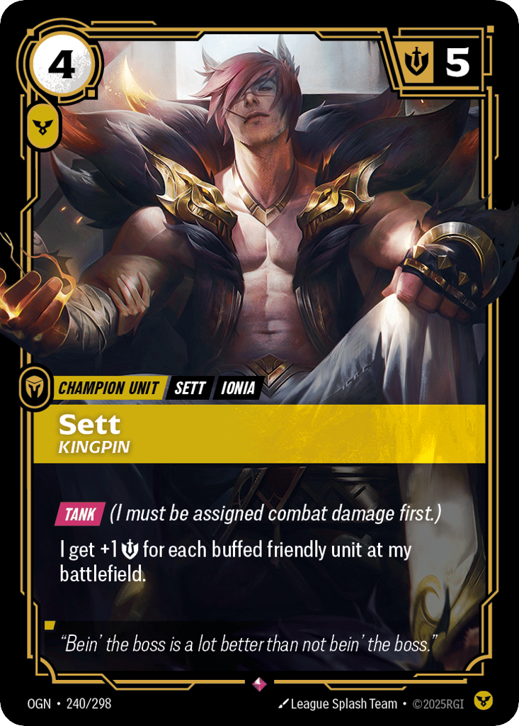 Sett, Kingpin - 240/298 - Rare - Origins