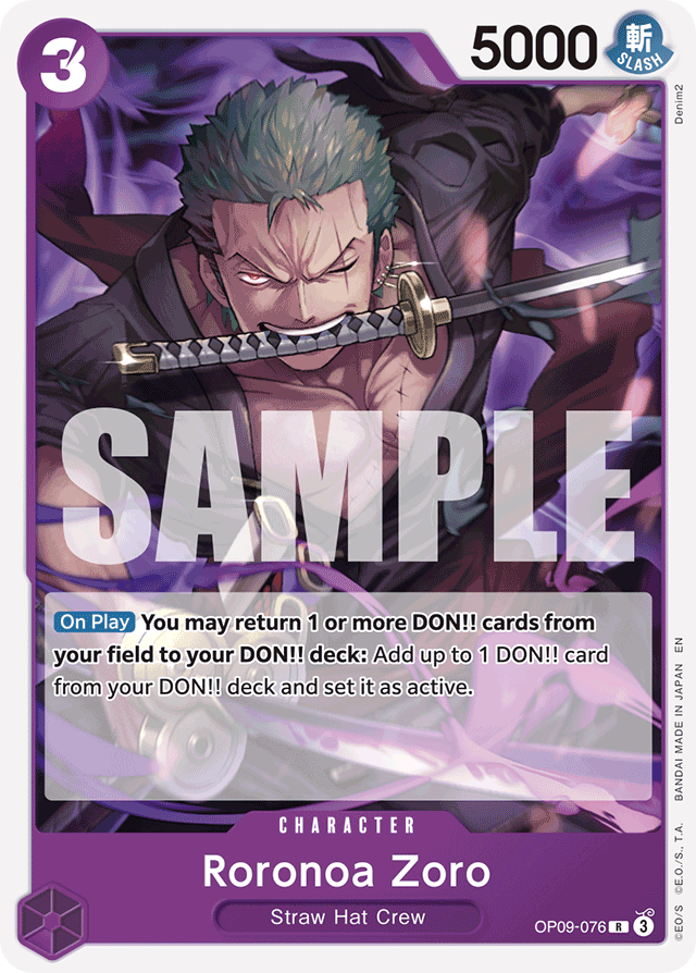 Roronoa Zoro - OP09-076 - Rare (Starter Deck) - Emperors In The New World