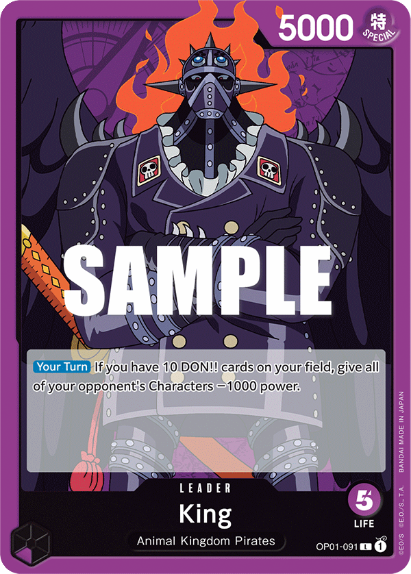 King - OP01-091 - Leader - Romance Dawn