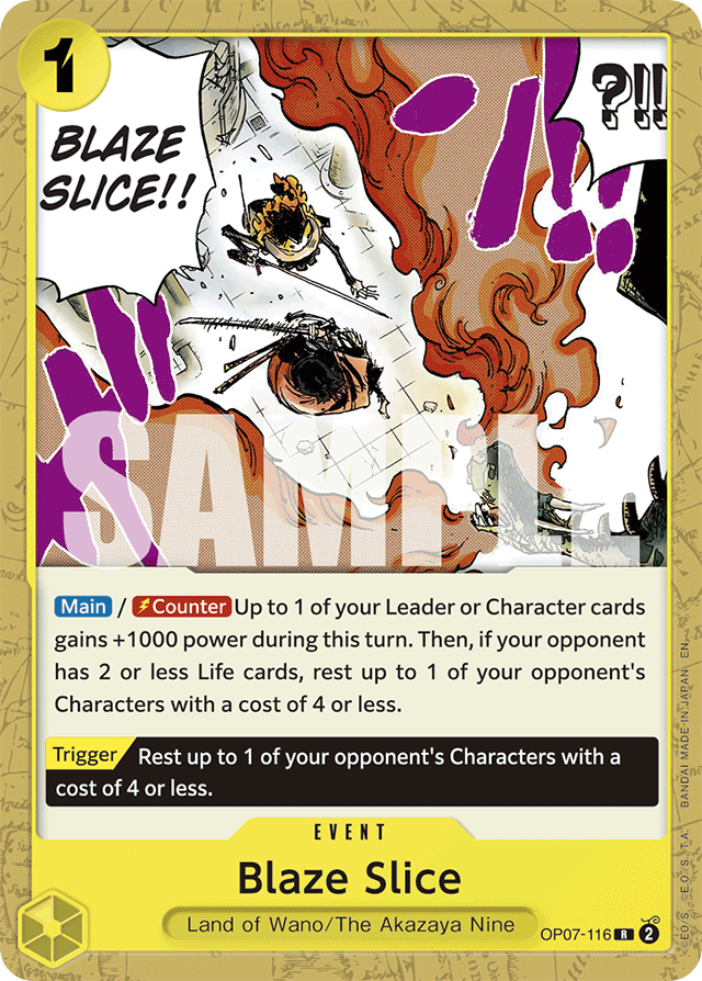 Blaze Slice - OP07-116 - Rare (Reprint) - 500 Years In The Future