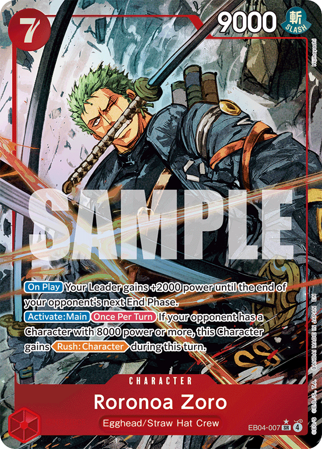 Roronoa Zoro - EB04-007 - Super Rare (Alternate Art) - Egghead Crisis