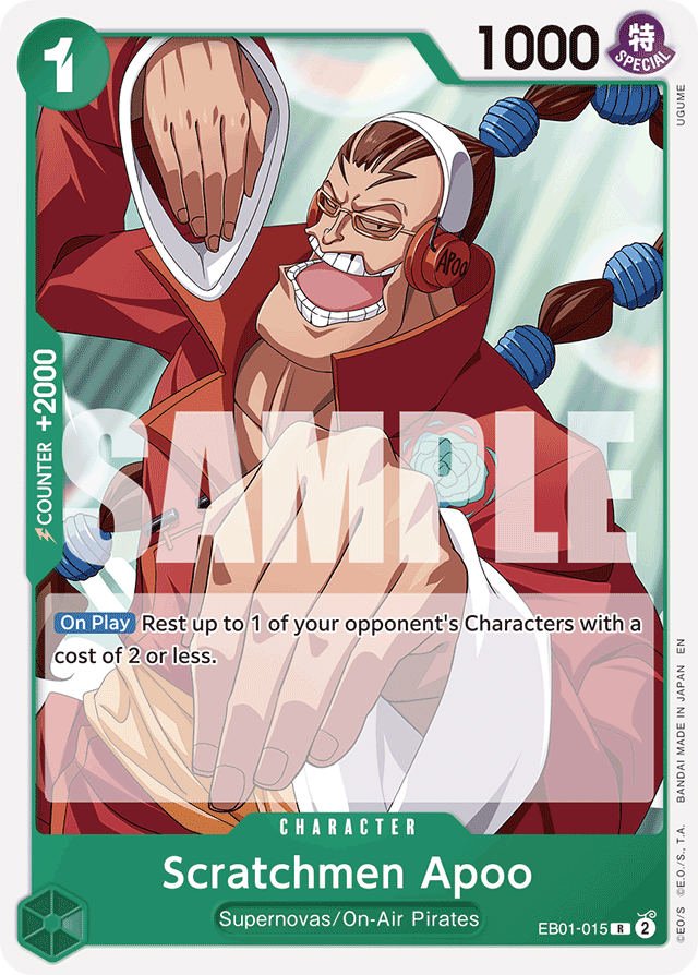 Scratchmen Apoo - EB01-015 - Rare (Starter Deck) - Memorial Collection