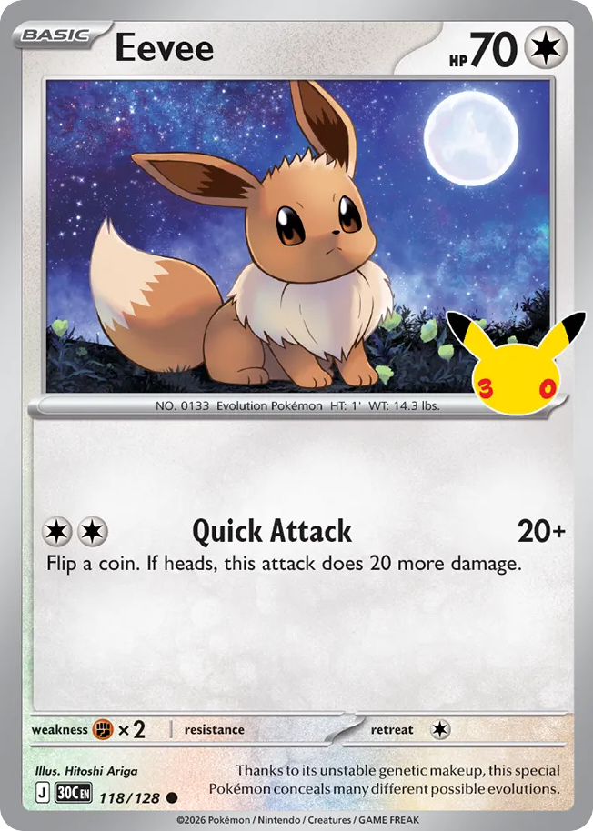 Eevee - 118/128 - 30th Celebration