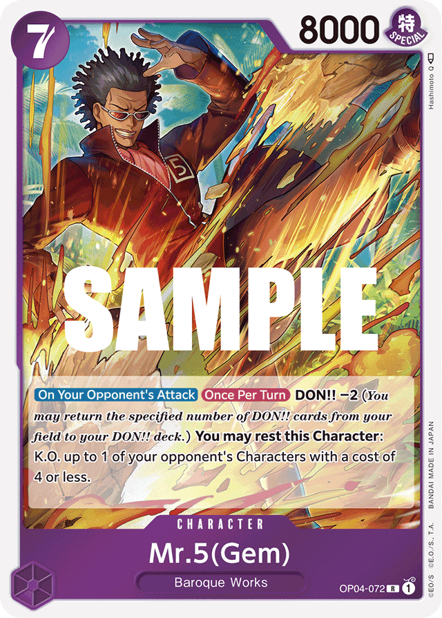 Mr.5(Gem) - OP04-072 - Rare - Kingdoms of Intrigue