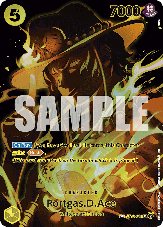 Portgas.D.Ace - ST13-011 - Super Rare (Special Alternate Art) - Ultra Deck: The Three Brothers