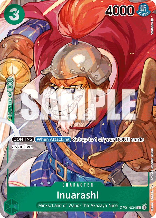 Inuarashi - OP01-034 - Common - Romance Dawn