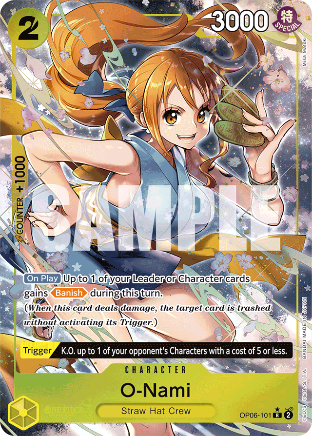 O-Nami - OP06-101 - Rare (Alternate Art) - Wings of the Captain
