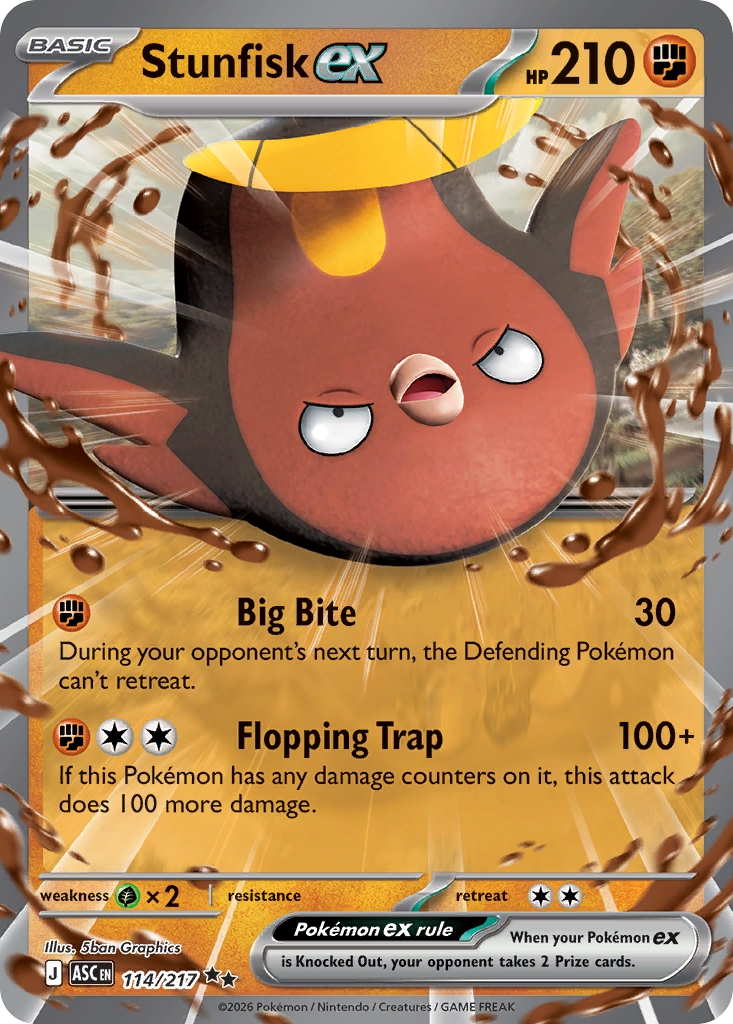 Stunfisk ex - 114/217 - Ascended Heroes