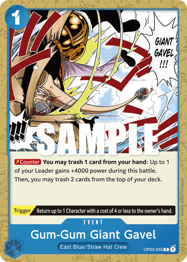 Gum-Gum Giant Gavel - OP03-055 - Common - Pillars of Strength