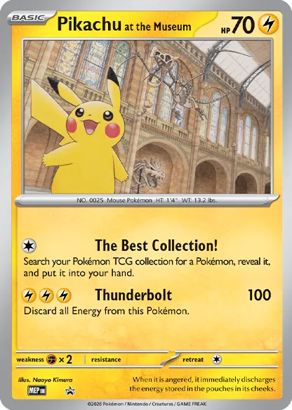 Pikachu at the Museum -  - Mega Evolution Black Star Promos