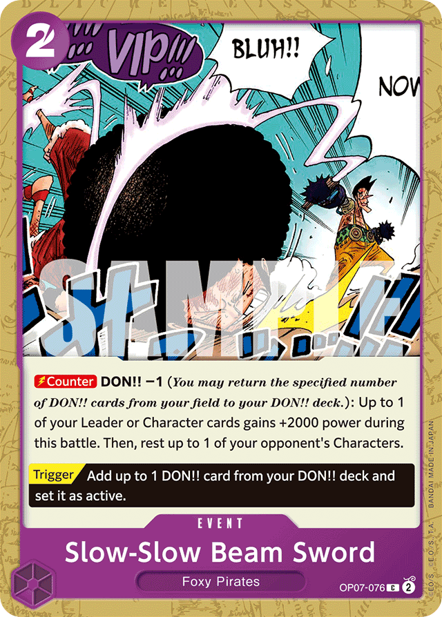 Noro Noro Beam Sword - OP07-076 - Common - 500 Years In The Future