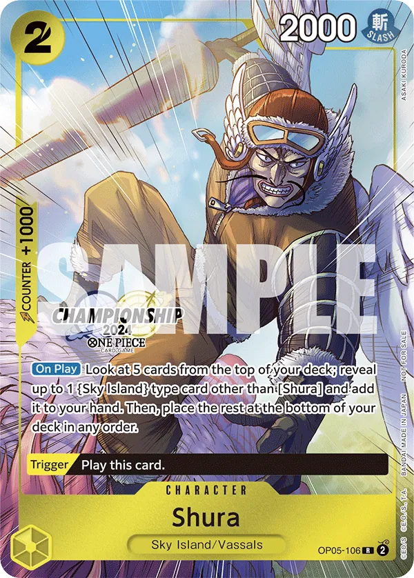 Shura - OP05-106 - Rare (Championship Stamp) - Awakening of the New Era