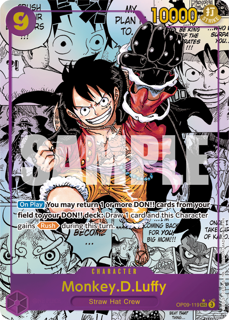 Monkey.D.Luffy - OP09-119 - Secret Rare (Manga Alt Art) - Emperors In The New World