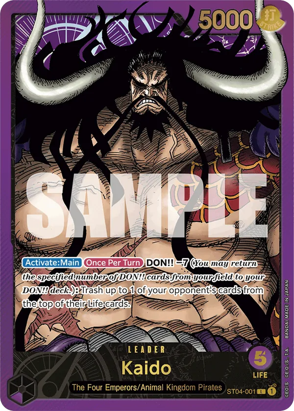 Kaido - ST04-001 - Leader (Premium Alt Art) - Animal Kingdom