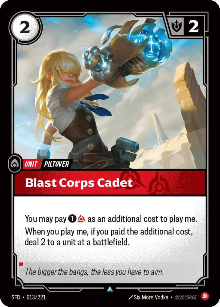 Blast Corps Cadet - 013/221 - Uncommon - Spiritforged