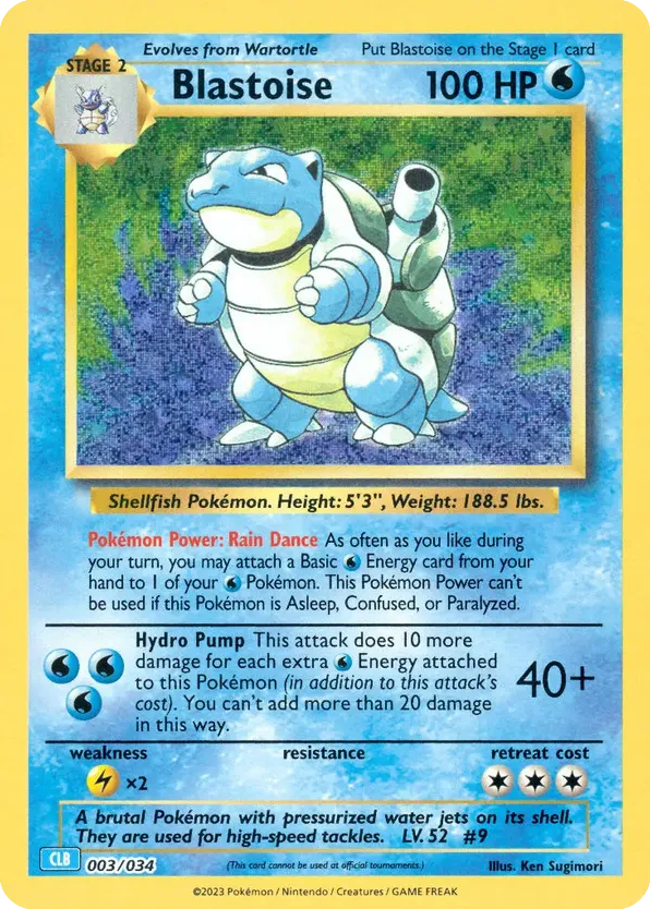 Blastoise - 03/34 - Pokémon TCG Classic - Blastoise