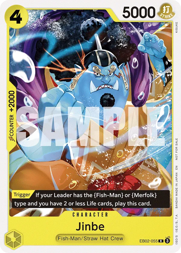 Jinbe - EB02-055 - Rare (Tournament Pack Vol3Alt Art) - Anime 25th Collection