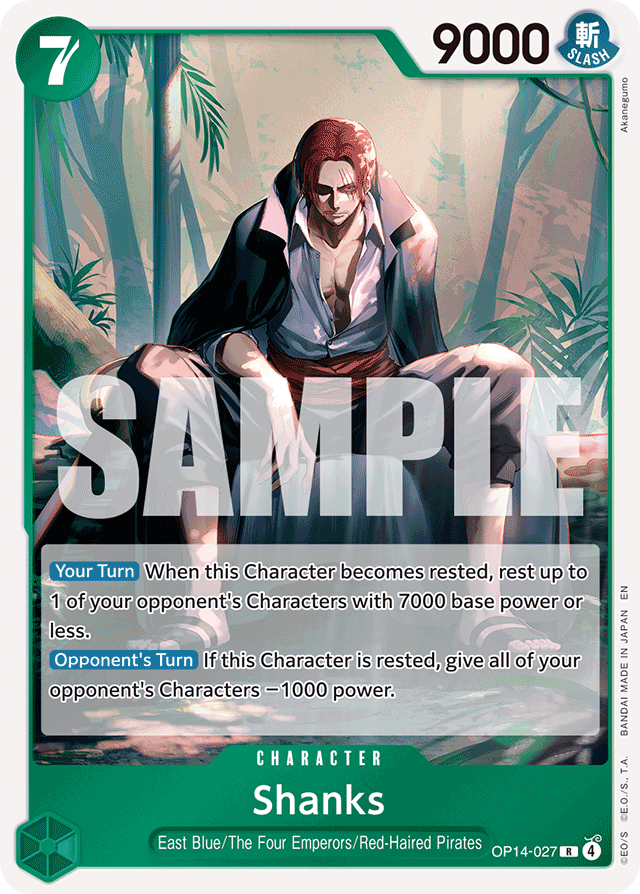 Shanks - OP14-027 - Rare - The Azure Sea's Seven