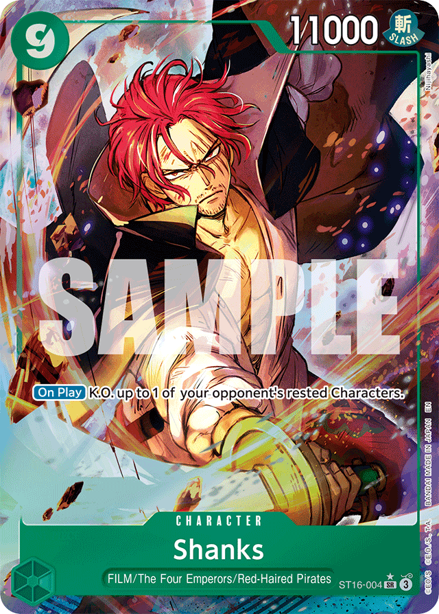 Shanks - ST16-004 - Super Rare (Alternate Art) - GREEN Uta