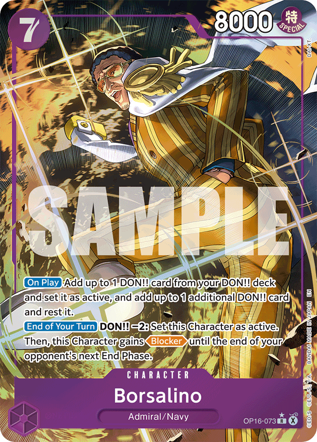 Borsalino - OP16-073 - Rare (Alternate Art) - The Time Of Battle