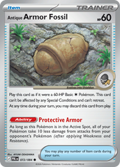 Antique Armor Fossil - 72/84 - Pitch Black