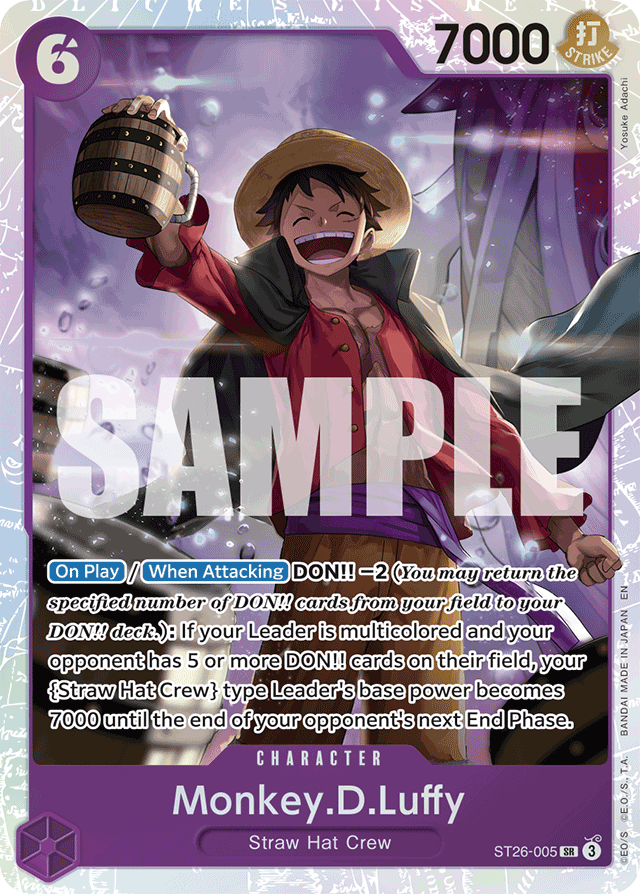 Monkey.D.Luffy - ST26-005 - Super Rare - PURPLE/BLACK Monkey.D.Luffy