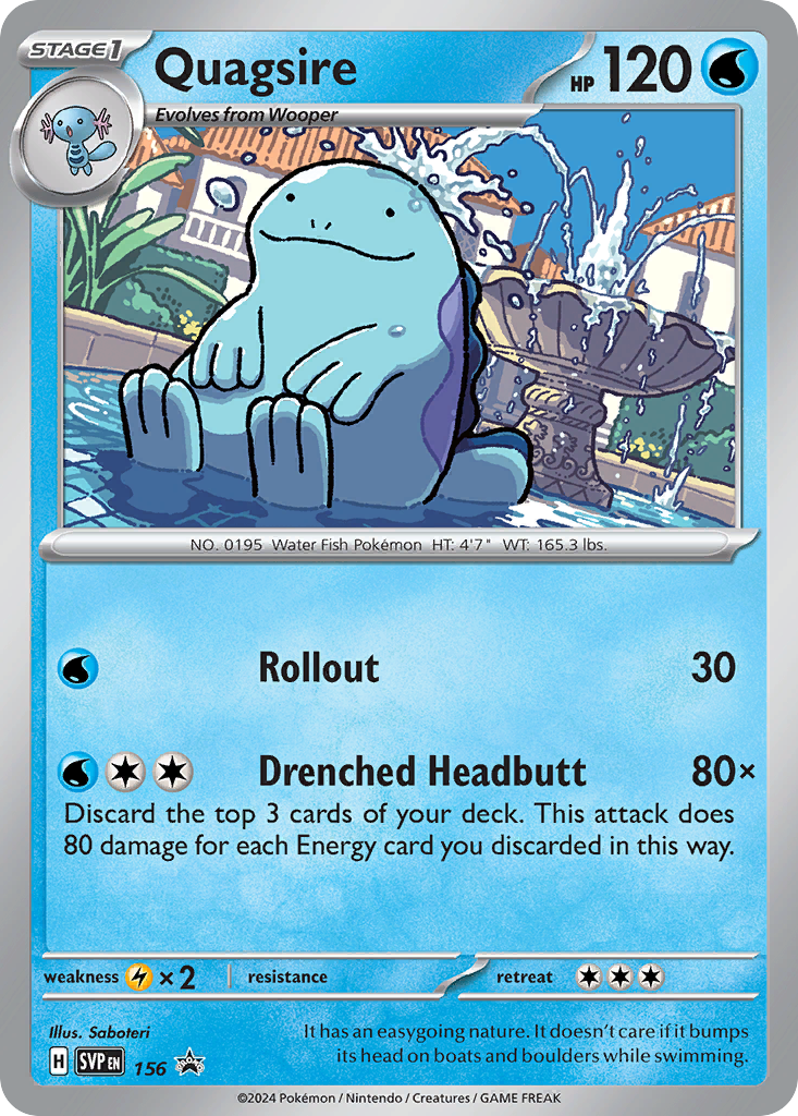 Quagsire - 156 - Scarlet & Violet Black Star Promos