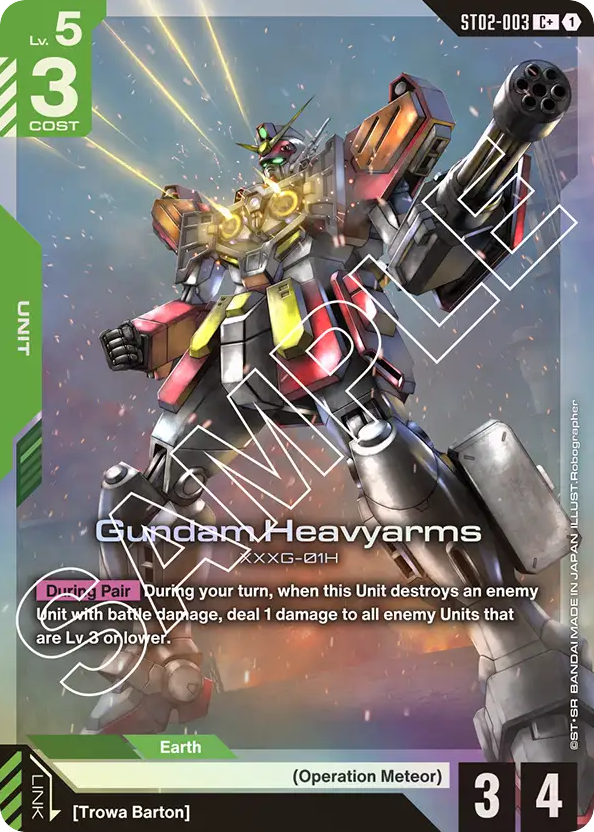 Gundam Heavyarms - ST02-003 - Common (Alternate Art) - Wings of Advance