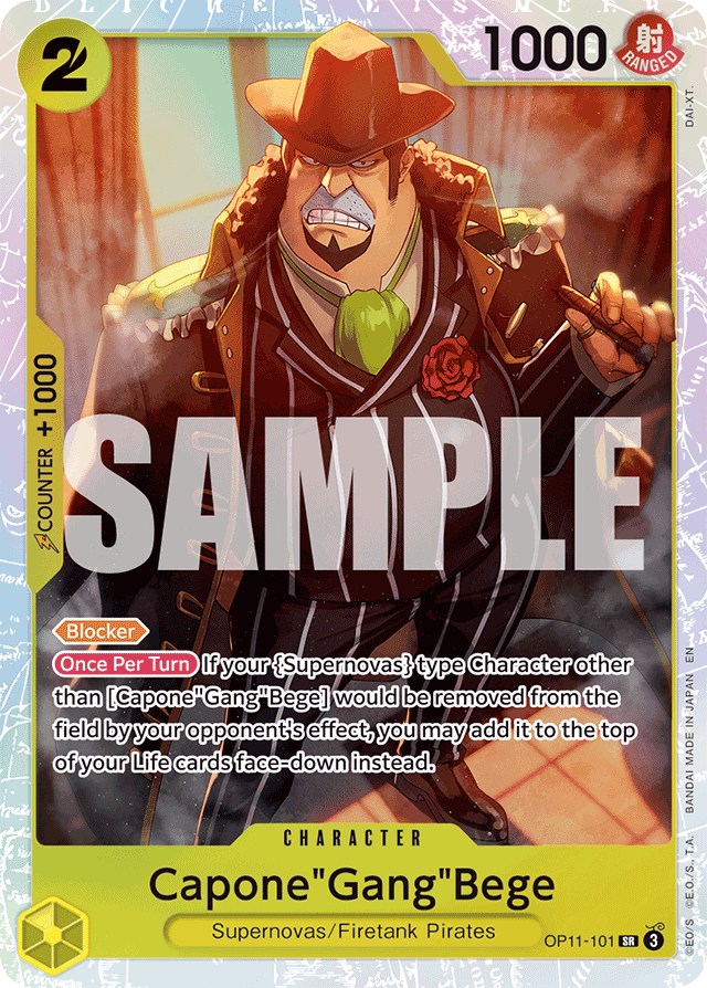 Capone"Gang"Bege - OP11-101 - Super Rare - A Fist Of Divine Speed