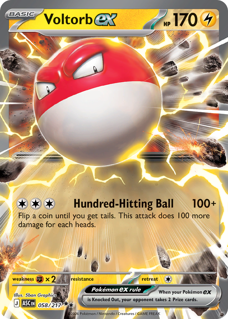 Voltorb ex - 058/217 - Ascended Heroes
