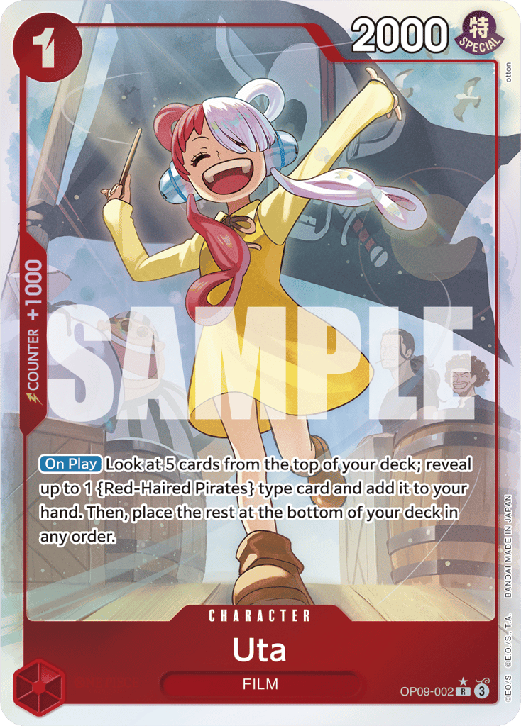 Uta - OP09-002 - Rare (Alternate Art) - Emperors In The New World