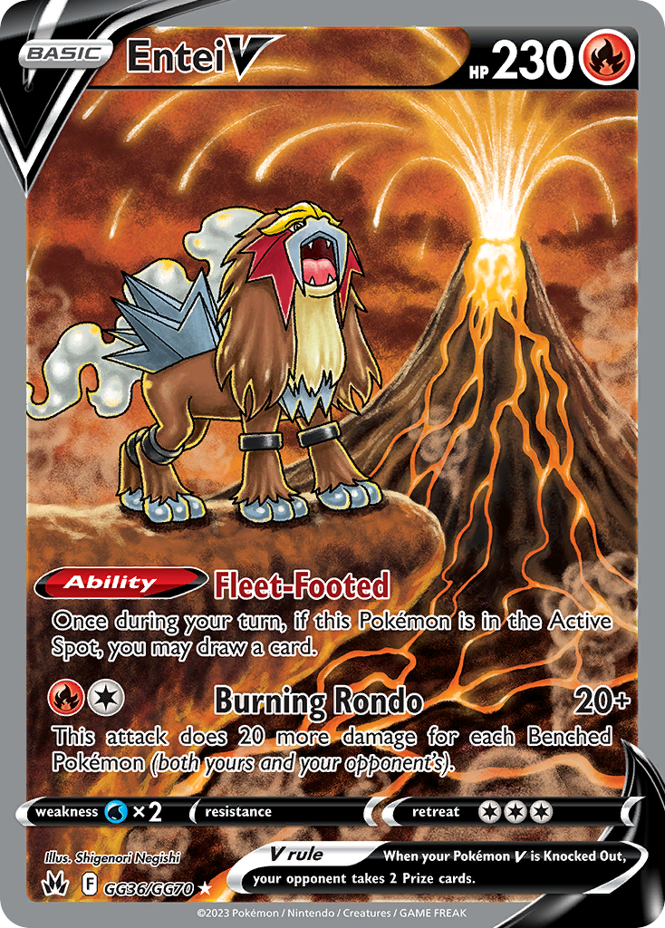 Entei V - GG36 - Crown Zenith Galarian Gallery