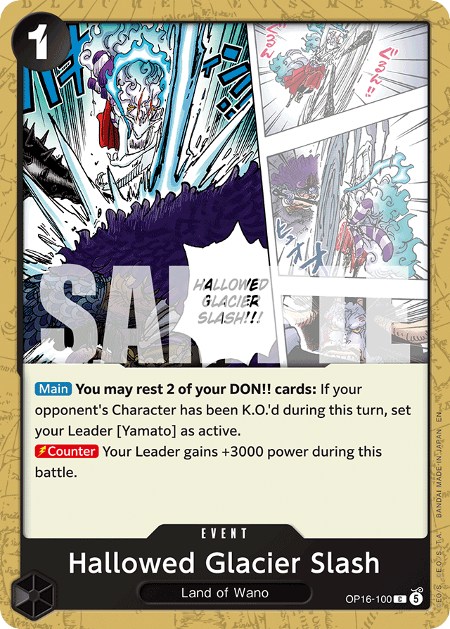 Hallowed Glacier Slash - OP16-100 - Common - The Time Of Battle