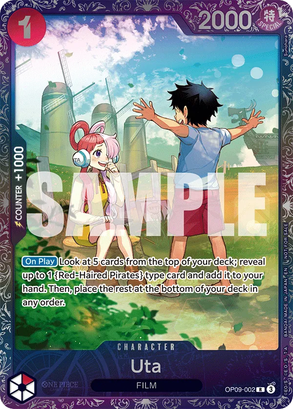 Uta - OP09-002 - Rare (Treasure Cup Alt Art) - Emperors In The New World