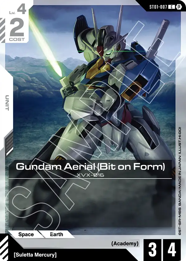 Gundam Aerial (Bit on Form) - ST01-007 - Common (Beta) - Heroic Beginnings