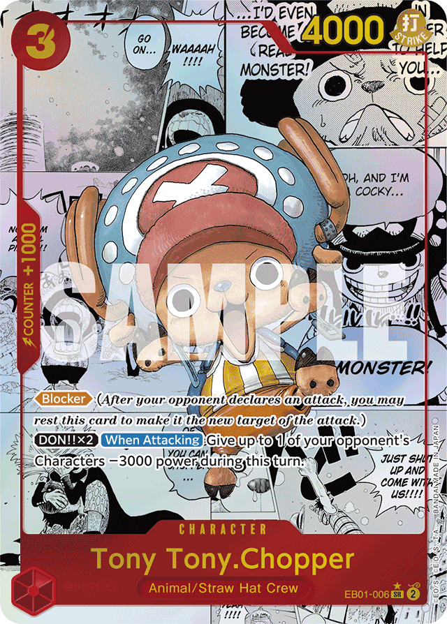 Tony Tony.Chopper - EB01-006 - Super Rare (Non Textured Manga Alt Art) - Memorial Collection