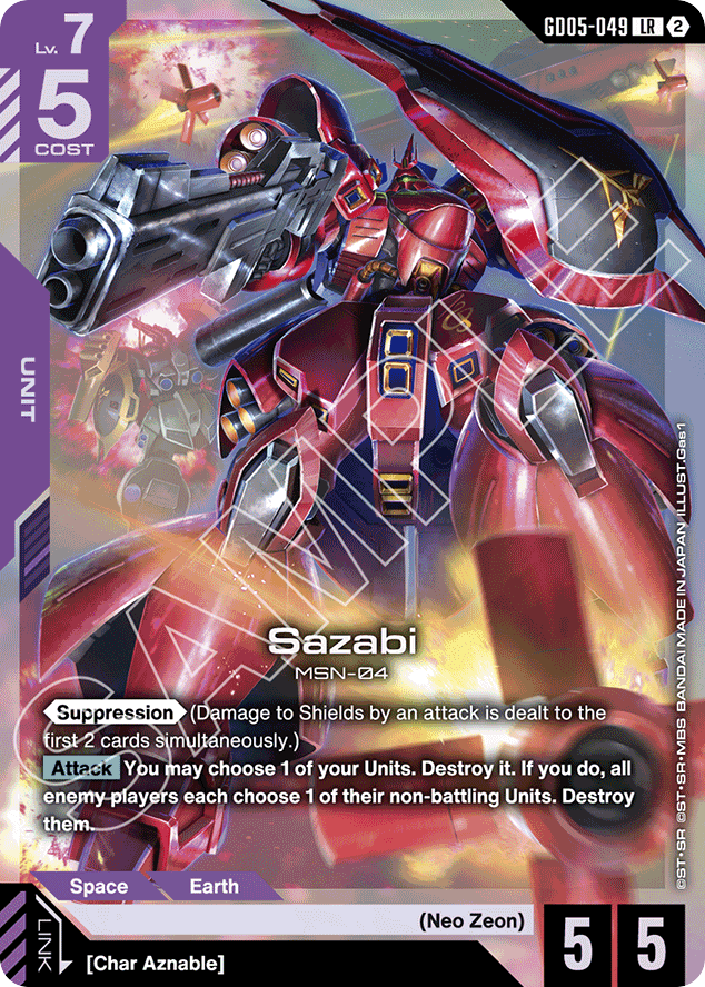 Sazabi - GD05-049 - Legend Rare - Freedom Ascension