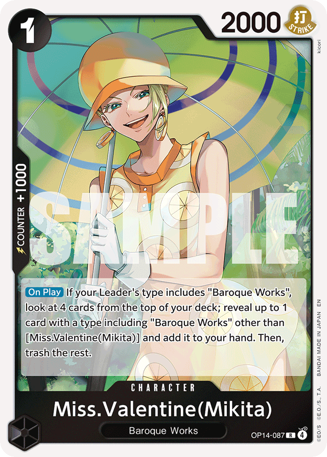 Miss.Valentine(Mikita) - OP14-087 - Rare - The Azure Sea's Seven