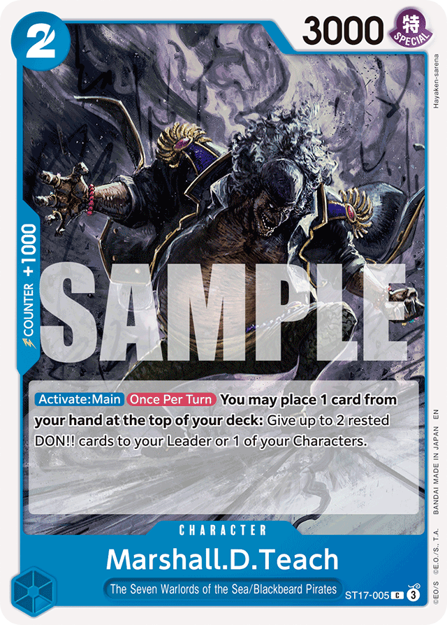 Marshall.D.Teach - ST17-005 - Common (Reprint) - BLUE Donquixote Doflamingo