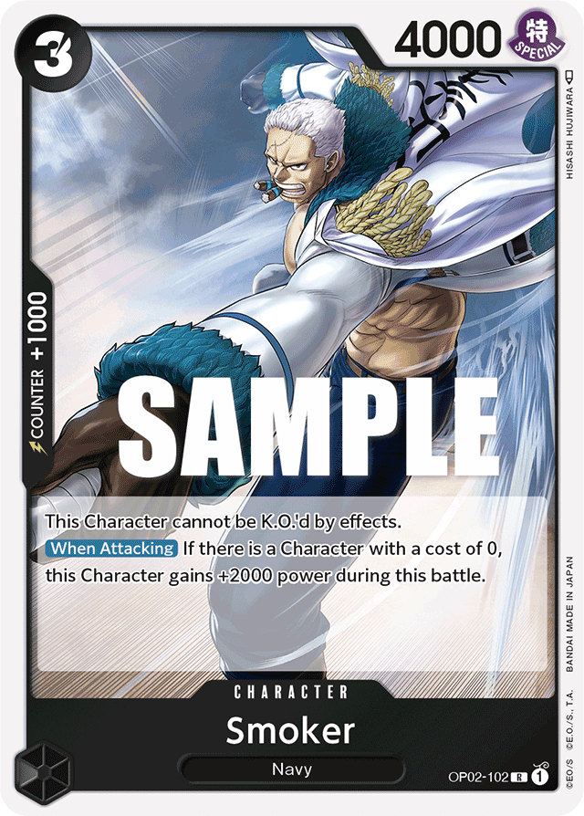 Smoker - OP02-102 - Rare - Paramount War