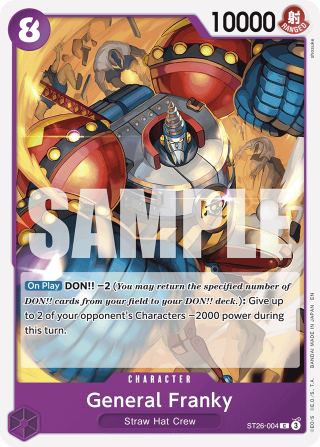 General Franky - ST26-004 - Common - PURPLE/BLACK Monkey.D.Luffy
