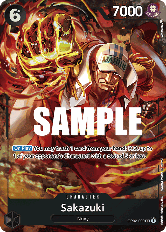 Sakazuki - OP02-099 - Super Rare (Alternate Art) - Paramount War