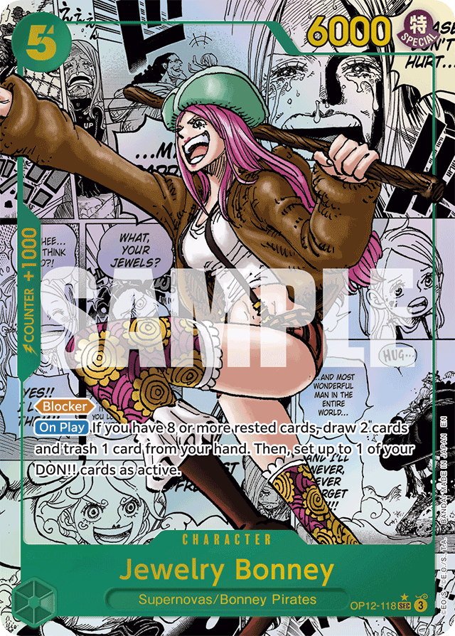 Jewelry Bonney - OP12-118 - Secret Rare (Manga Alt Art) - Legacy of the Master