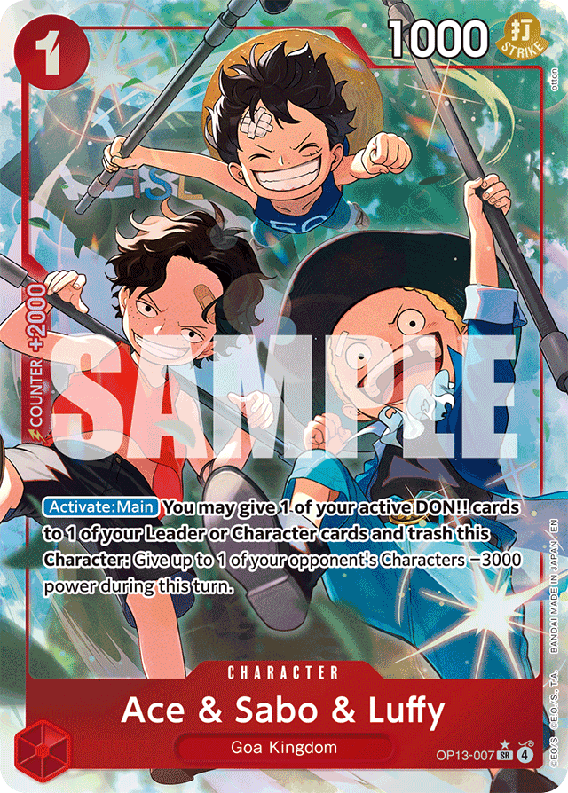 Ace & Sabo & Luffy - OP13-007 - Super Rare (Alternate Art) - Carrying On His Will