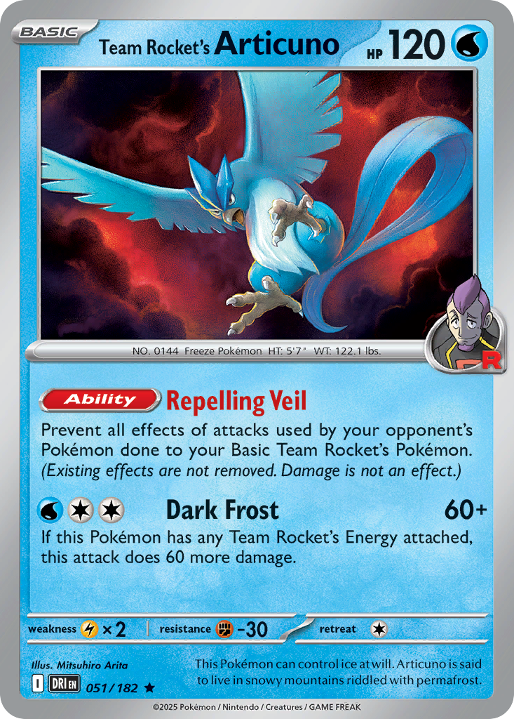Team Rocket's Articuno - 051/182 - Destined Rivals