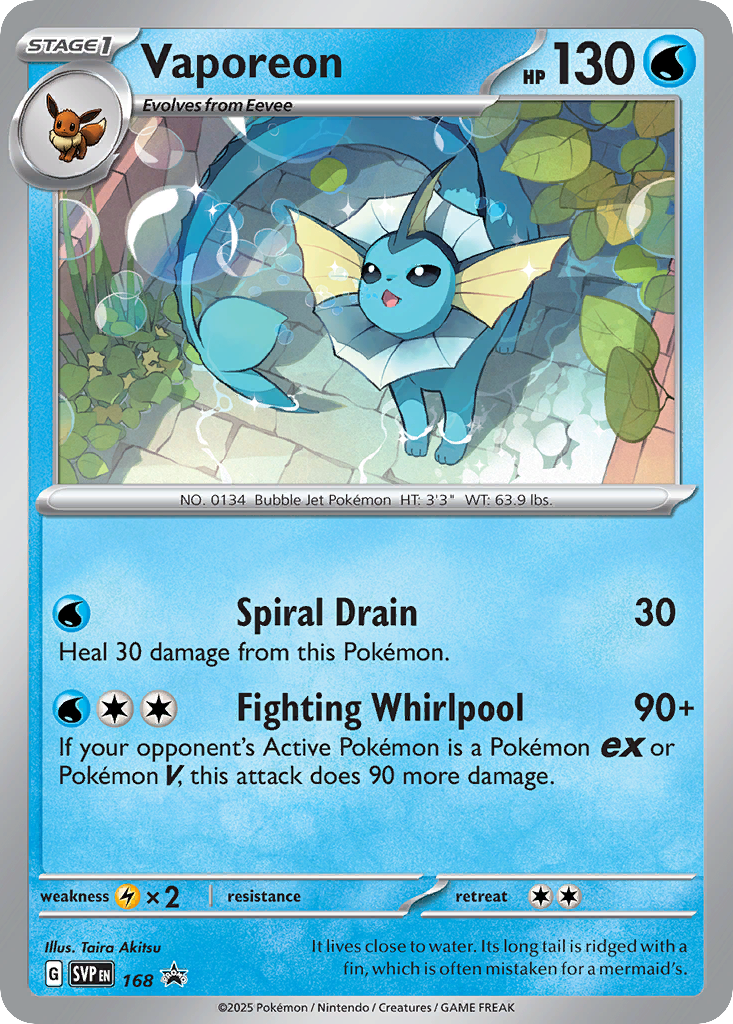 Vaporeon - 168 - Scarlet & Violet Black Star Promos