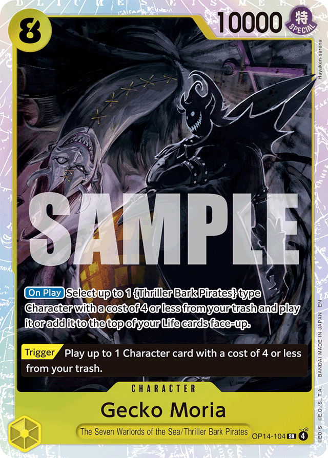 Gecko Moria - OP14-104 - Super Rare - The Azure Sea's Seven