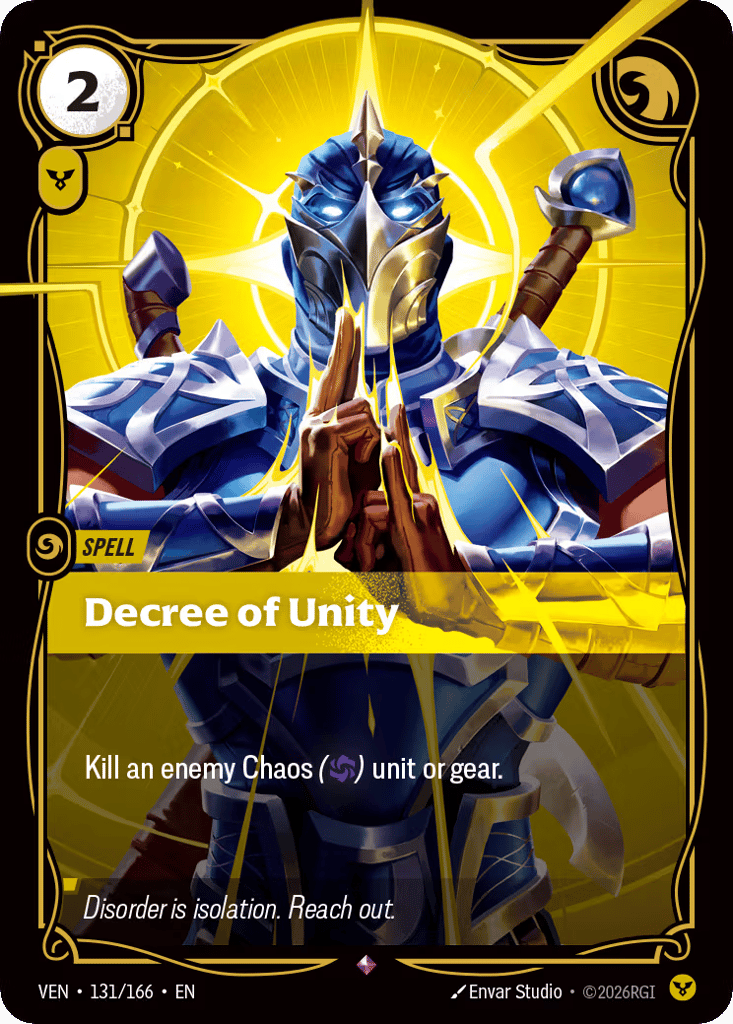 Decree Of Unity - 131/166 - Rare - Vendetta