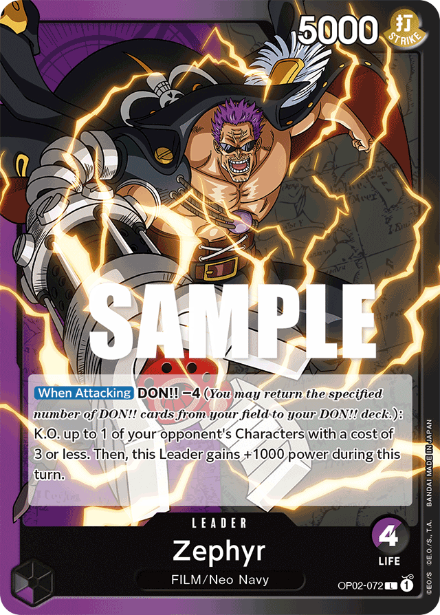 Zephyr - OP02-072 - Leader - Paramount War