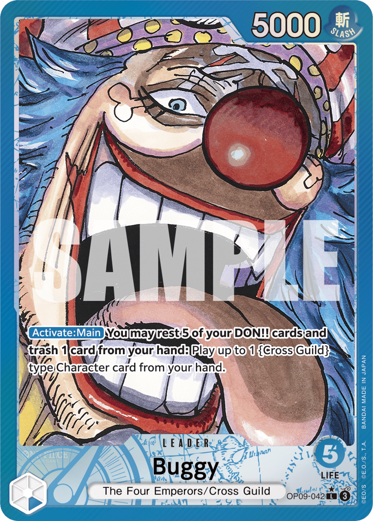 Buggy - OP09-042 - Leader (Alternate Art) - Emperors In The New World